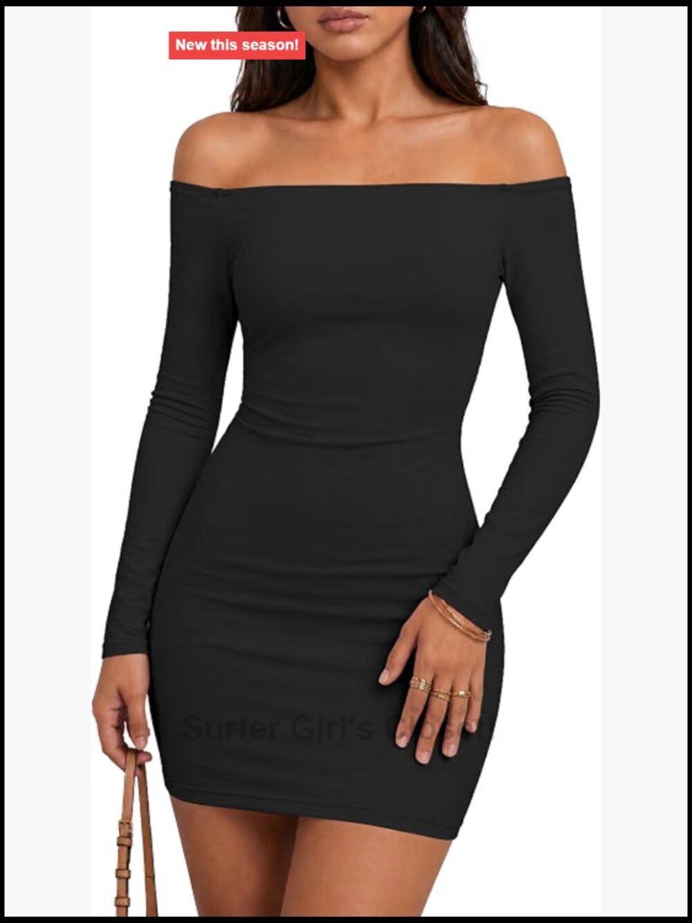 Off Shoulder Long Sleeve Bodycon Mini Dress Stretchy Womens Party Club